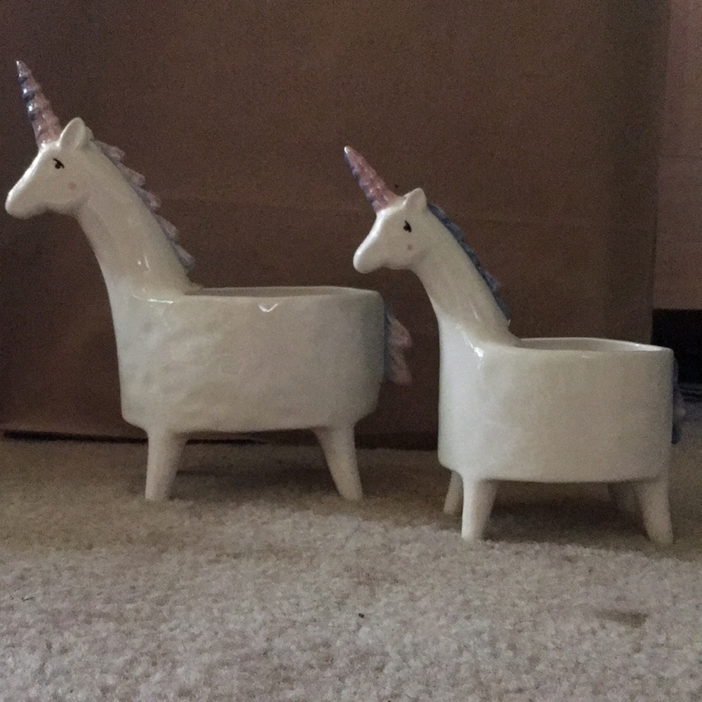 Set of unicorn containers